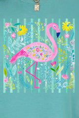 Flamingo Coastal Garden Ready To Press DTF Transfer