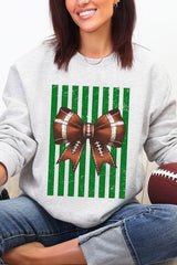 Green Varsity Bow Heavy Blend Crew Sweatshirt