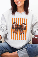 Orange Varsity Bow Heavy Blend Crew Sweatshirt