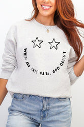 Star Eyes God Never Fails Heavy Blend Crew Sweatshirt