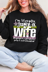 Literally Just A Wife Heavy Blend Crew Sweatshirt