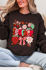 Berry Sweet Teacher Heavy Blend Crew Sweatshirt