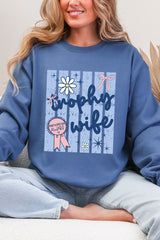 Blue Striped Trophy Wife Heavy Blend Crew Sweatshirt