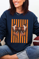 Orange Varsity Bow Heavy Blend Crew Sweatshirt