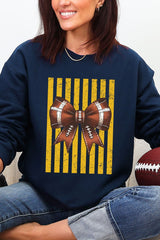 Yellow Gold Varsity Bow Heavy Blend Crew Sweatshirt