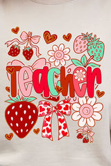 Berry Sweet Teacher Heavy Blend Crew Sweatshirt
