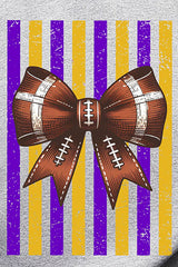 Purple & Yellow Gold Varsity Bow Heavy Blend Crew Sweatshirt