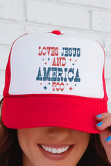 Retro Loves Jesus & America Too Otto Foam Front Trucker Hat