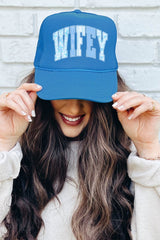 Something Blue Wifey Otto Foam Front Trucker Hat