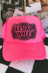 Belt Buckle Feral Wife Otto Foam Front Trucker Hat