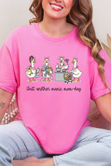 Manic Mom-day Geese Short Sleeve Relaxed Fit T-Shirt