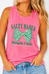 Green Salty Babes Comfort Colors Cotton Tank Top