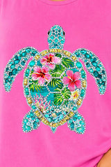Seaside Sparkle Turtle Ready To Press DTF Transfer