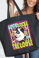 Auntie Goose On The Loose Canvas Jumbo Tote
