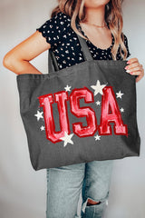 Painted Patriotism Canvas Jumbo Tote