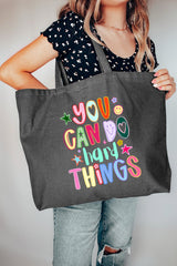 You Can Do Hard Things Canvas Jumbo Tote