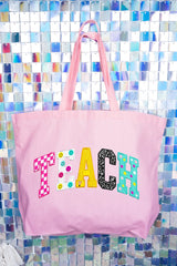 Brushstrokes & Bright Minds Canvas Jumbo Tote
