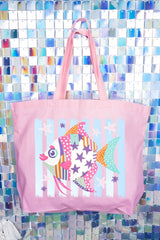 Candy Coast Angelfish Canvas Jumbo Tote