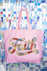 Faith Sewn Sweet Canvas Jumbo Tote