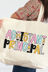 Dots & Doodles School Staff Series Canvas Jumbo Tote *Choose Your Design