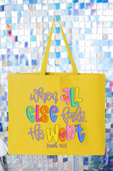 Colorful All Else Fails Canvas Jumbo Tote