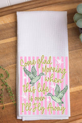Some Glad Morning Waffle Kitchen Towel