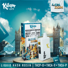 Kream City Killer Queen (Industrial hemp derived) Liquid Hash Rosin+THCP-O+THCA-X+THCA-P, 7Gram Disposable Box of 5