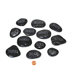 Inspirational Stones (24 total smooth stones in 2 boxes) $1.44 each