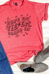 Rope Em' Tie Em' Brand Em' Unisex Poly-Rich Blend Tee