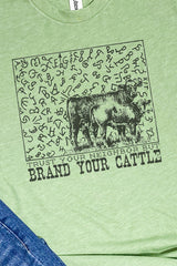 Trust Your Neighbor, Brand Your Cattle Unisex Poly-Rich Blend Tee