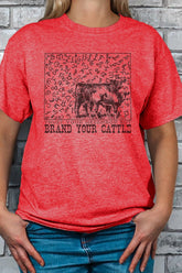 Trust Your Neighbor, Brand Your Cattle Softstyle Adult T-Shirt