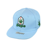 DOPE LEAF Embroidered Snapback Hat 100% Cotton