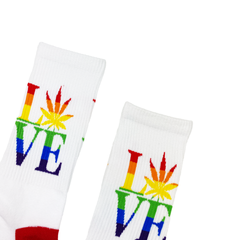 Love Cannabis Socks Fits All, 70% Cotton, 25% Spandex, 5% Elastic