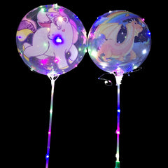Led Dragon and unicorn Printed Balloon