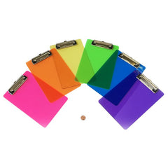 Mini Plastic Colorful Clipboards (6/package) $3.62 each