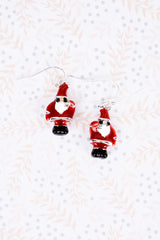 You're My Soul Santa Silvertone Earrings
