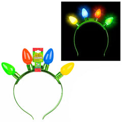 Light Up Christmas Bulb Headband (EACH)