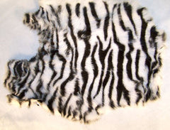 ZEBRA RABBIT SKIN PELT (Sold by the piece)