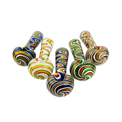 4.5" Rasta Zig Zag Line Hand Pipe Spoon