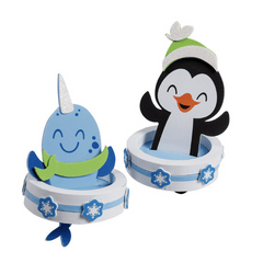 Foam Penguin and Narwhal Craft Kit (24 total crafts in 2 bags) 73?› each