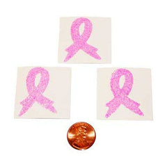 Pink Ribbon Glitter Tattoo Stickers (24 total tattoos in 2 bags) 29?› each