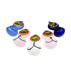 4.5" Owl Hand Pipe Slime Tube With WigWag Art