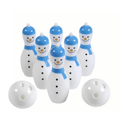 Snowman Bowling Set Fall Game (2 Balls and 6 Pins)