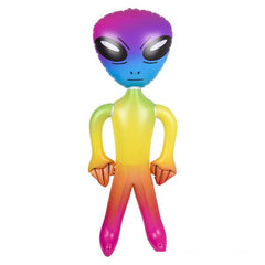 63" LARGE RAINBOW COLOR ALIEN INFLATE INFLATABLE TOY (Sold by the piece )