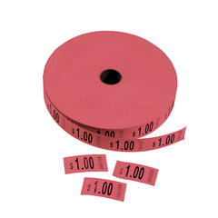 Red $1 Tickets (2000 tickets/roll)