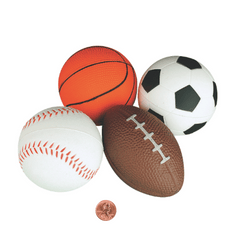 Relaxable Sports Balls (24 total sports balls in 2 bags) 89?› each