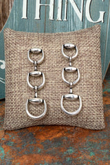 TIPI The Bridle Bar Silvertone Earrings