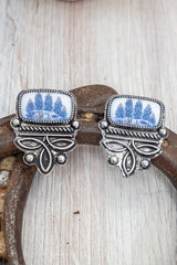 TIPI Boots & Blooms Silvertone Earrings
