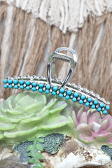 TIPI Silverado Shine Turquoise & Silvertone Hair Claw