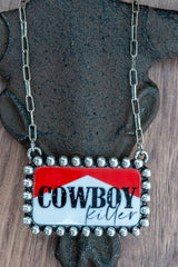 TIPI Cowboy Killer Silvertone Necklace